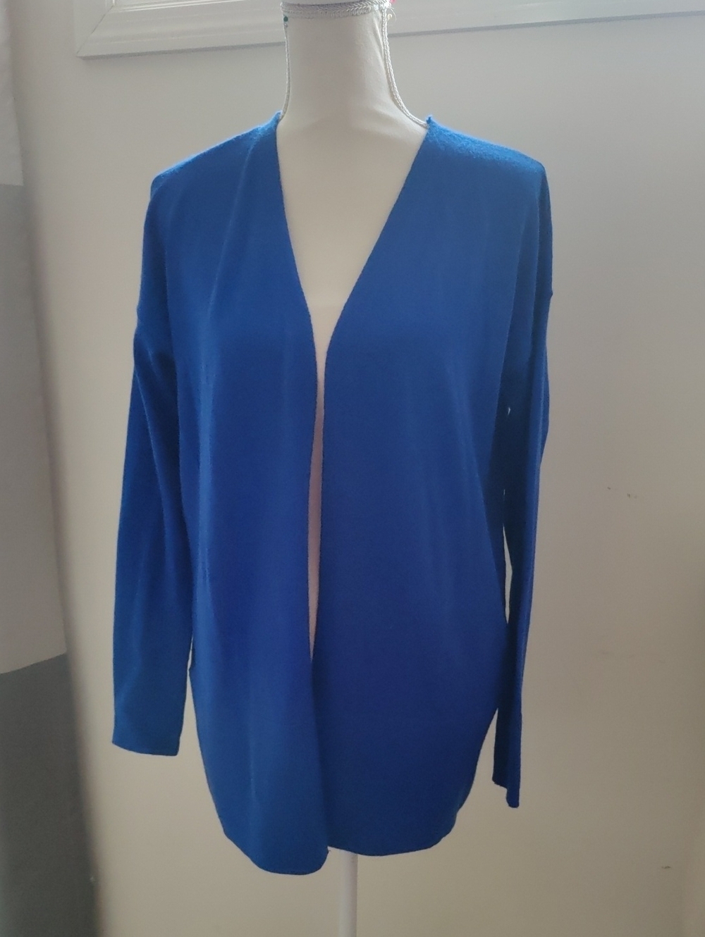 Lou & Grey Royal Blue Merino Wool Sweater Cardigan Long Sleeves Y2K Cottagecore